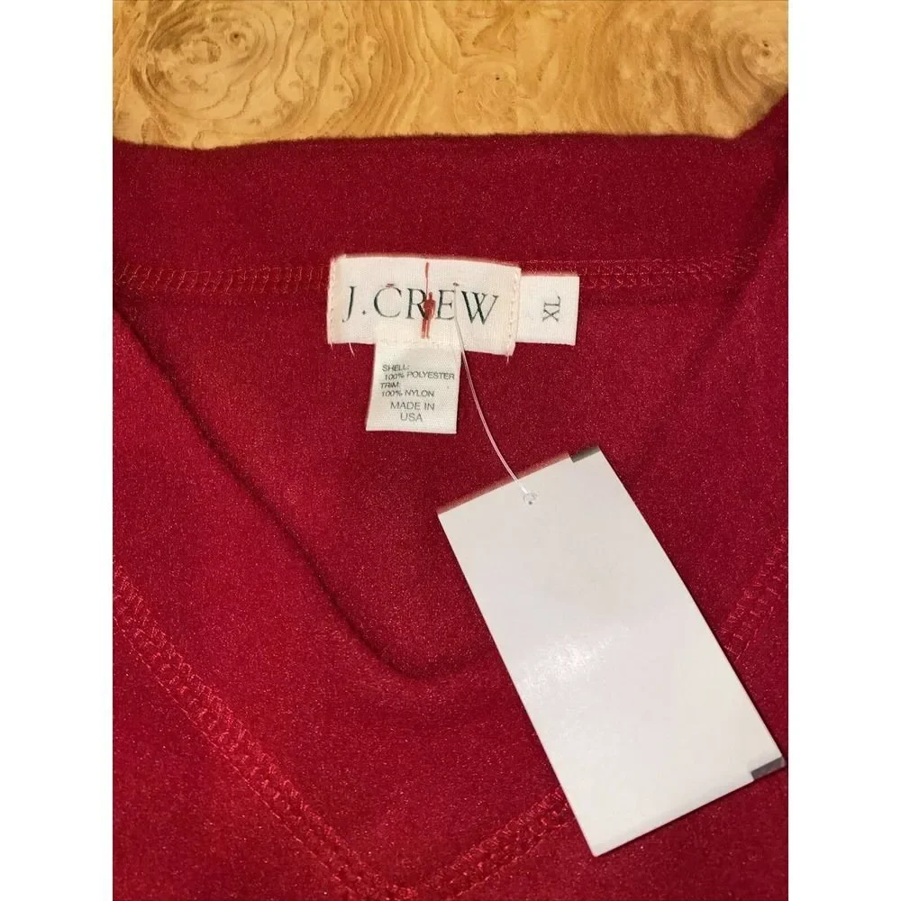 Vintage 80’s J. Crew Fleece V-Neck Pullover Size XL Made In USA